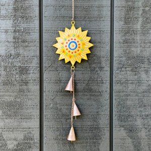 Metal & Enamel Sun Wind Chime, Fair Trade